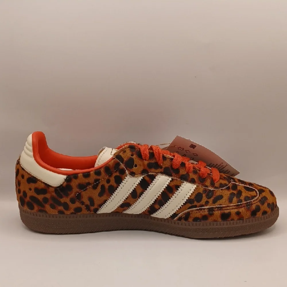 NEW Adidas Samba OG Cheetah Print Red/Creme Sneakers Womens Size 10 US JI2734 - Picture 6 of 16